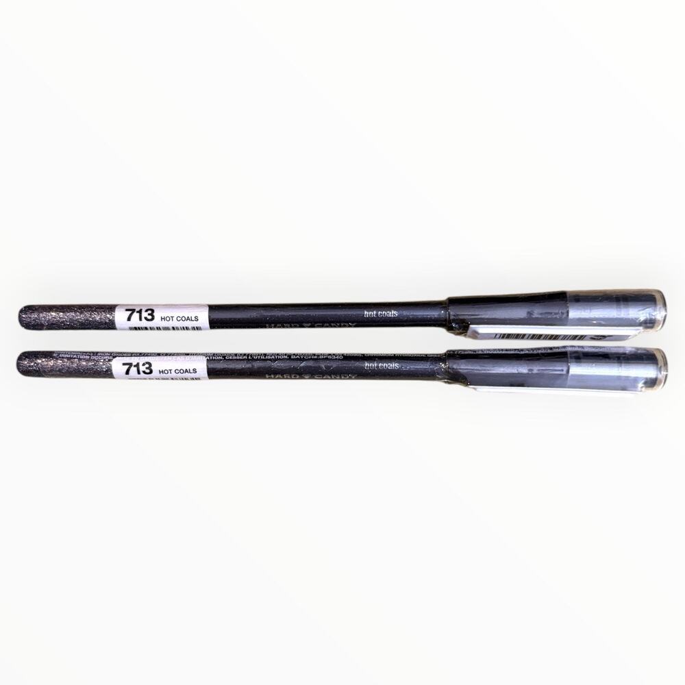 Lot of 2 Hard Candy Take Me Out Liner Glitter Eyeliner 713 Hot Coals NEW SEALED